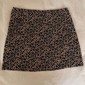 LOFT Animal Print Mini Skirt